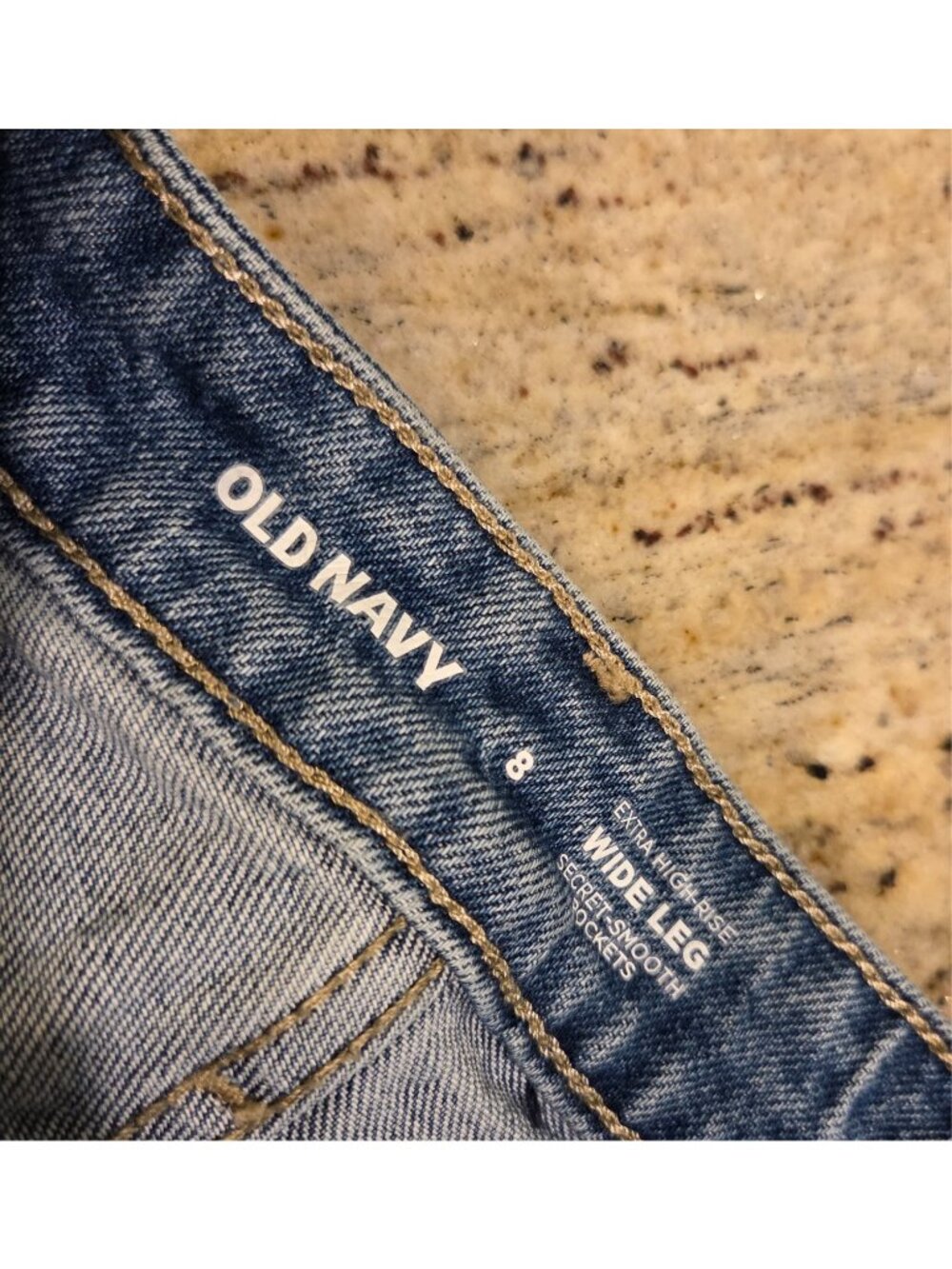 Old Navy Womens Jeans 8 Wide Leg Extra High Rise Mackenzie Blue 30x29" - Picture 9 of 14